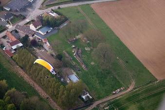 Aerial view of Chelers in the state Pas de Calais, France