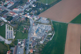 Aerial view of Rinxent in the state Pas de Calais, France