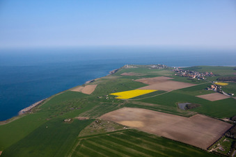 Aerial view of French coast of the channel Cap Le Gris Nez in Lille in Nord-Pas-de-Calais Picardy, France