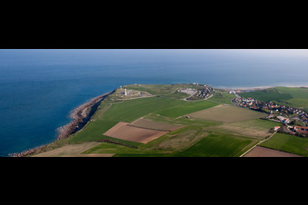 Aerial photograpy of French coast of the channel Cap Le Gris Nez in Lille in Nord-Pas-de-Calais Picardy, France