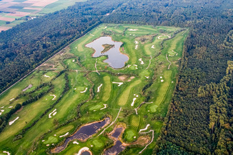 Golf Club Landgut Dreihof SÜW in Essingen in the state Rhineland-Palatinate, Germany viewn from the air