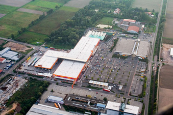 Industrial area (Hornbach) in the district Dreihof in Bornheim in the state Rhineland-Palatinate, Germany