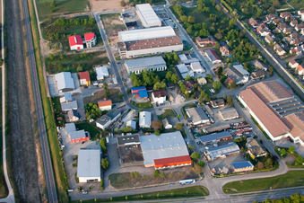 Wagnerstr commercial area in Durmersheim in the state Baden-Wuerttemberg, Germany