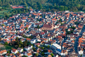 Church building in Oetigheim in the state Baden-Wurttemberg, Germany