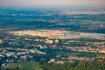 Daimler from the northeast in the district Rheinau in Rastatt in the state Baden-Wuerttemberg, Germany