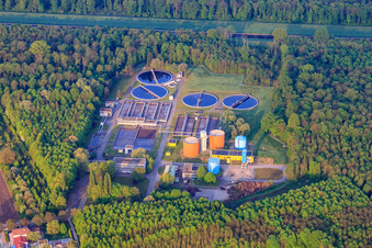 Sewage treatment plant Rastatt in Rastatt in the state Baden-Wuerttemberg, Germany