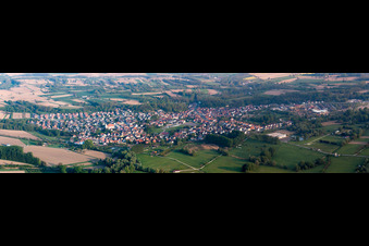 Panorama from the west in Mothern in the state Bas-Rhin, France