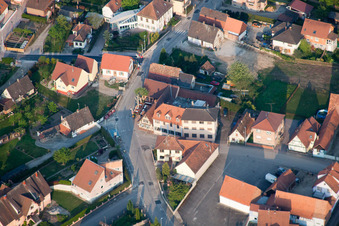 Drone image of Munchhausen in the state Bas-Rhin, France