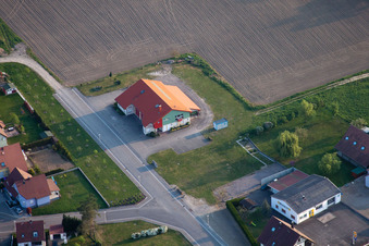 Aerial view of Munchhausen in the state Bas-Rhin, France