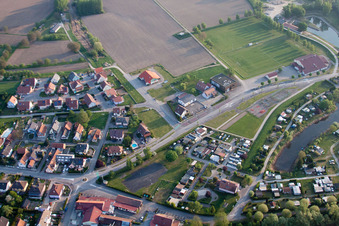 Aerial photograpy of Munchhausen in the state Bas-Rhin, France
