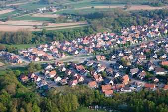 Munchhausen in the state Bas-Rhin, France from above
