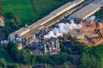 Nolde industrial area (chipboard production) in Germersheim in the state Rhineland-Palatinate, Germany