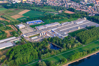 Rheinspan GmbH & Co. KG in Germersheim in the state Rhineland-Palatinate, Germany from above