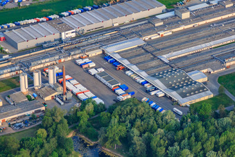 Germersheim in the state Rhineland-Palatinate, Germany from above