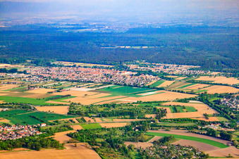 City view from the southwest in Hockenheim in the state Baden-Wuerttemberg, Germany