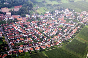 Aerial photograpy of From the north in the district Godramstein in Landau in der Pfalz in the state Rhineland-Palatinate, Germany