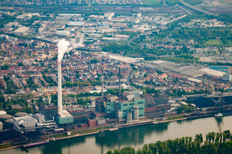 GKM in the district Neckarau in Mannheim in the state Baden-Wuerttemberg, Germany out of the air