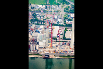 GKM in the district Neckarau in Mannheim in the state Baden-Wuerttemberg, Germany viewn from the air