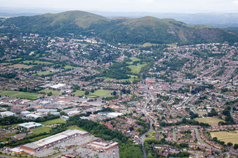 Aerial photograpy of Madresfield in the state England, Great Britain