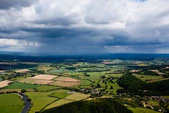 Rain showers in the NE in Mordiford in the state England, Great Britain