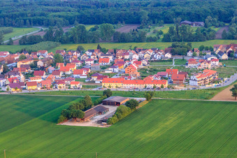 Aerial view of On the high trail in Kandel in the state Rhineland-Palatinate, Germany