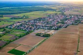 New development area Im Holderbusch under development in Minfeld in the state Rhineland-Palatinate, Germany