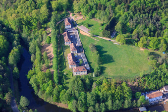 Altschloßstraße 2-8 in Eppenbrunn in the state Rhineland-Palatinate, Germany from above