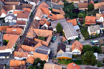 Oblique view of Village view of Birkweiler in the state Rhineland-Palatinate