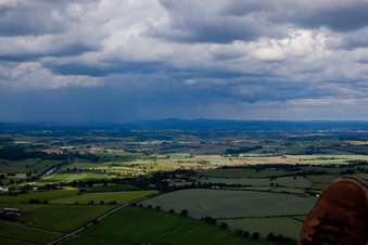 Rain clouds ahead on the left in Ripple in the state England, Great Britain
