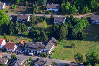 Aerial view of Biedenkopf Retirement and Nursing Home, Untere Haardtstraße in Eppenbrunn in the state Rhineland-Palatinate, Germany