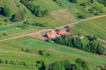 Aerial view of Aussiedlerhof, Bergstr in Eppenbrunn in the state Rhineland-Palatinate, Germany