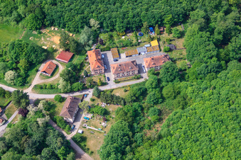 Drone image of Residential development at Seufzerallee 4 in Scheibenhardt in the state Rhineland-Palatinate, Germany