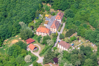 Residential development at Seufzerallee 4 in Scheibenhardt in the state Rhineland-Palatinate, Germany from a drone