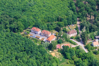 Aerial view of Residential development at Seufzerallee 4 in Scheibenhardt in the state Rhineland-Palatinate, Germany
