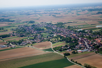 Drone recording of Seebach in the state Bas-Rhin, France