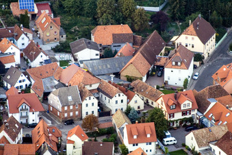 Aerial view of Arzheimer Hauptstr in the district Arzheim in Landau in der Pfalz in the state Rhineland-Palatinate, Germany