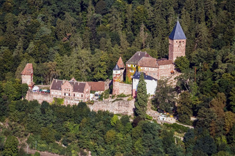 Aerial view of Lock in Zwingenberg in the state Baden-Wuerttemberg, Germany