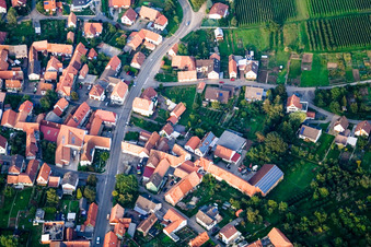 Wine Route x Meadow Street in the district Rechtenbach in Schweigen-Rechtenbach in the state Rhineland-Palatinate, Germany