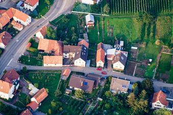Wiesenstraße with Freigeist Cider Mill in the district Rechtenbach in Schweigen-Rechtenbach in the state Rhineland-Palatinate, Germany