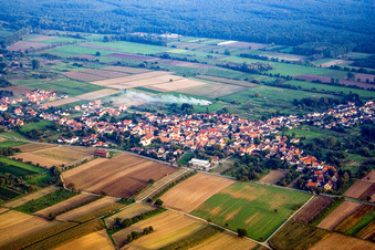Village from the northwest in Kapsweyer in the state Rhineland-Palatinate, Germany