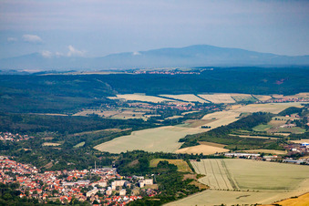 Aerial view of Thale in the state Saxony-Anhalt, Germany