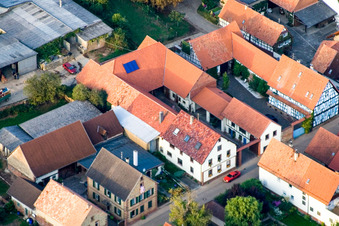 Nagel Winery in Vollmersweiler in the state Rhineland-Palatinate, Germany from the plane