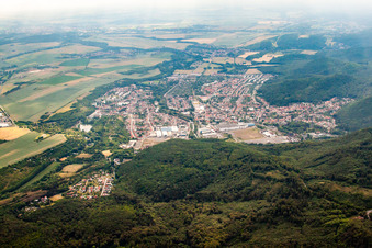 From the west in Thale in the state Saxony-Anhalt, Germany