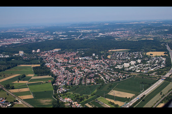 District Rüppurr in Karlsruhe in the state Baden-Wuerttemberg, Germany out of the air