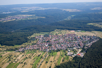 District Spessart in Ettlingen in the state Baden-Wuerttemberg, Germany out of the air