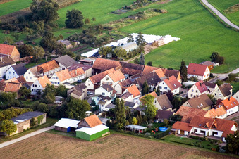 Aerial photograpy of Saarstr in Kandel in the state Rhineland-Palatinate, Germany