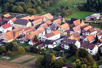 Oblique view of Saarstr in Kandel in the state Rhineland-Palatinate, Germany