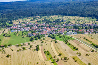 Oblique view of District Langenalb in Straubenhardt in the state Baden-Wuerttemberg, Germany