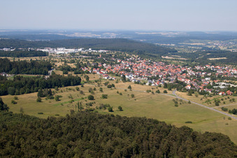 Bird's eye view of District Ittersbach in Karlsbad in the state Baden-Wuerttemberg, Germany