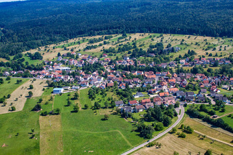 District Langenalb in Straubenhardt in the state Baden-Wuerttemberg, Germany from above